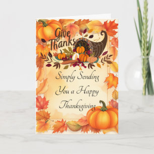 Önskar dig en Glad Thanksgiving Kort