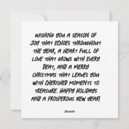 Önskar dig en säsong av glädje som ekar  julkort