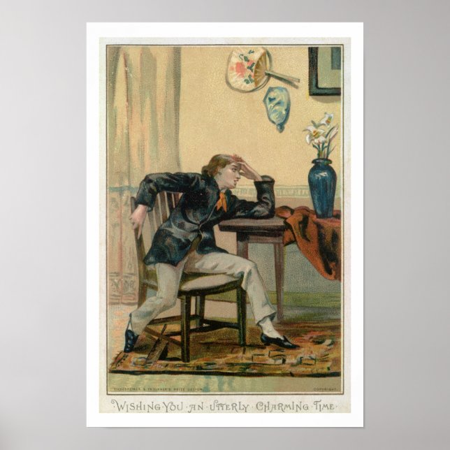 Önskar dig en väldigt charmig tid, viktoriansk poster (Framsidan)