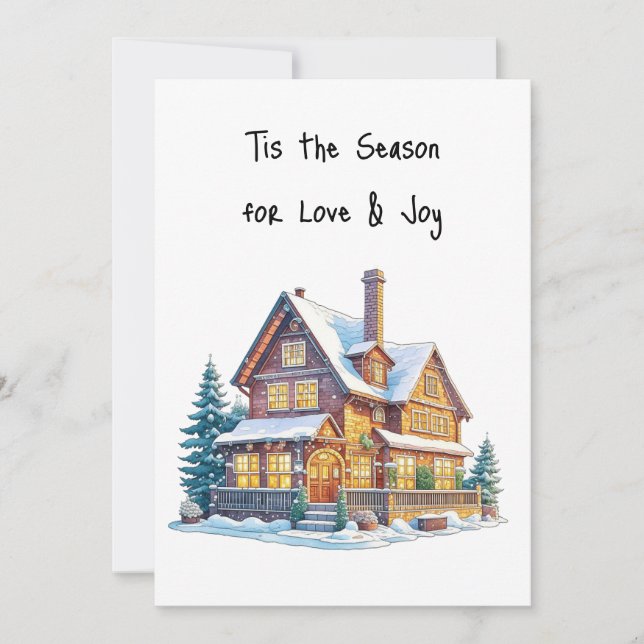 Önskar dig en varm högtidlig jul julkort (Framsida)