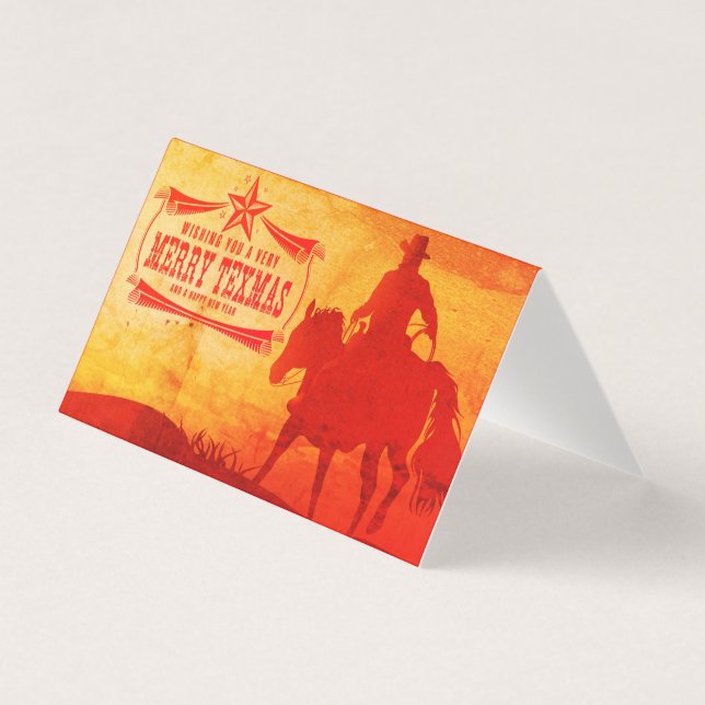 Önskar dig ett Merry Texas-julkort Kort (Framsida)