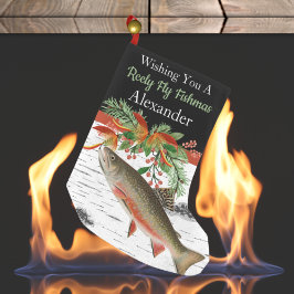 Önskar dig ett riktigt Fly Fishmas, Trout Small Ch Liten Julstrumpa