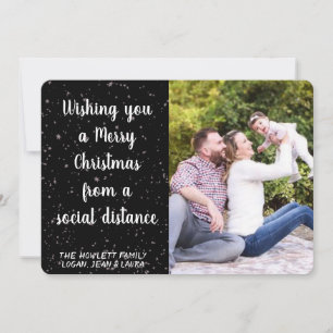 Önskar dig God Jul Social Distans Foto Julkort