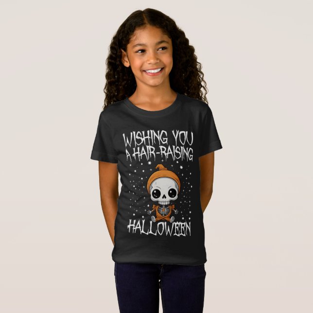 Önskar dig hårvårdande Halloween T Shirt (Hel framsida)