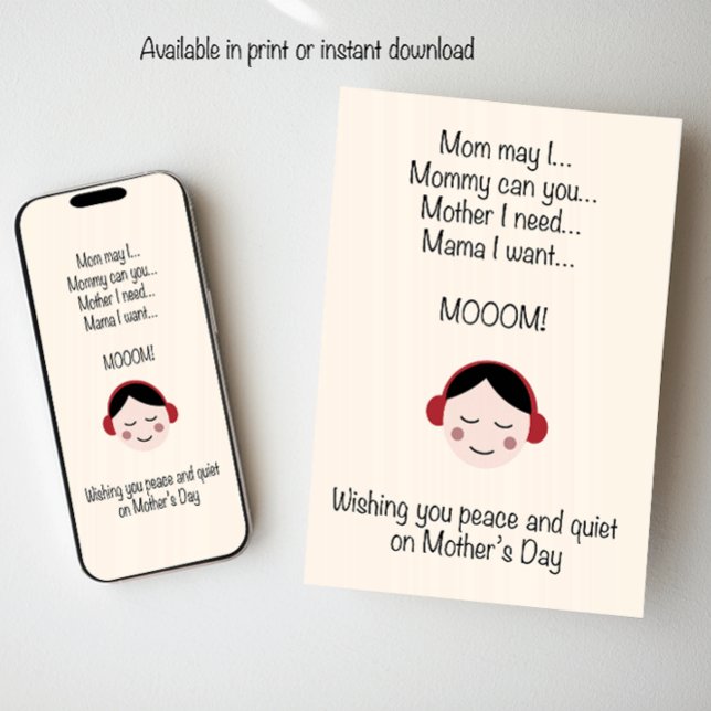 Önskar dig lugn och frid på mors dag julkort (Skapare uppladdad)