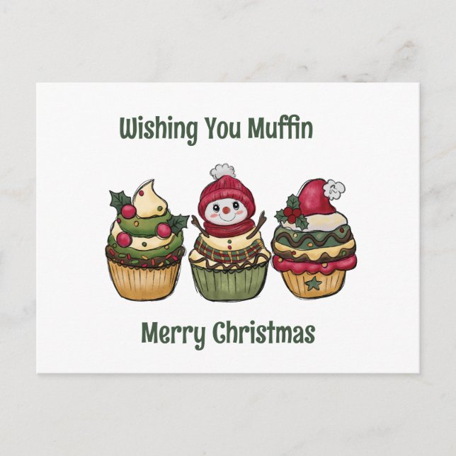 Önskar dig muffinsgod jul helg vykort (Framsida)