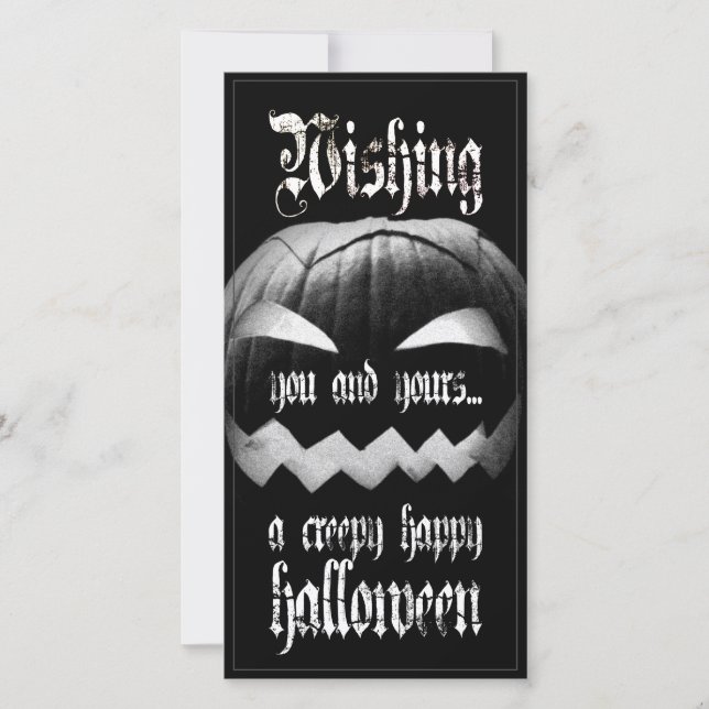 Önskar dig och din äckliga happy halloween (Framsida)