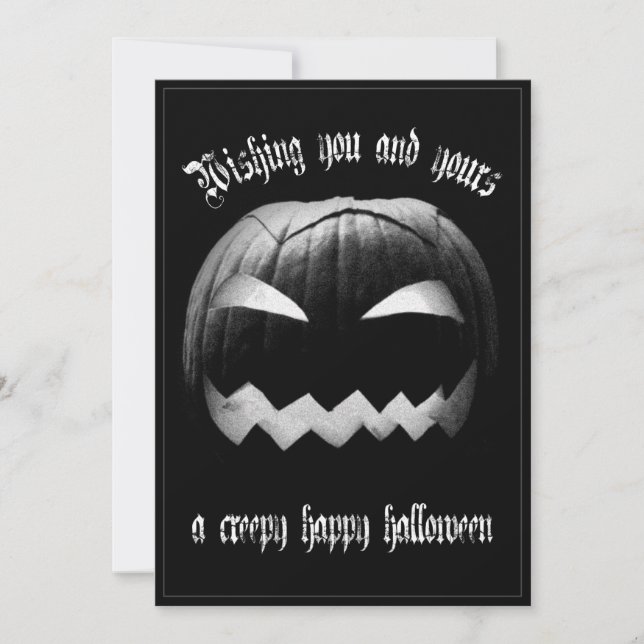 Önskar dig och din äckliga happy halloween (Framsida)