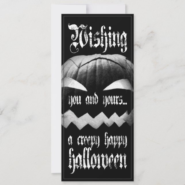 Önskar dig och din äckliga happy halloween (Framsida)