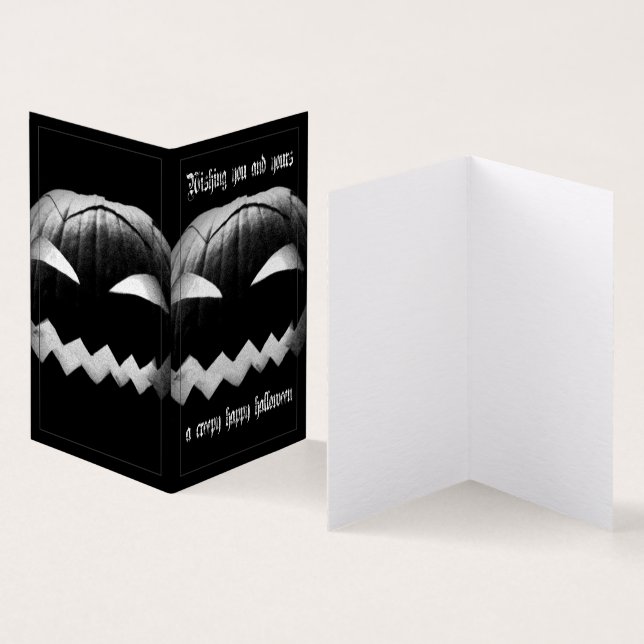 Önskar dig och din äckliga happy halloween kort (In- och utsida)