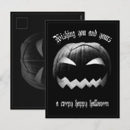 Önskar dig och dina en kusligt glad Halloween Helg Vykort