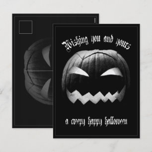 Önskar dig och dina en kusligt glad Halloween Helg Vykort