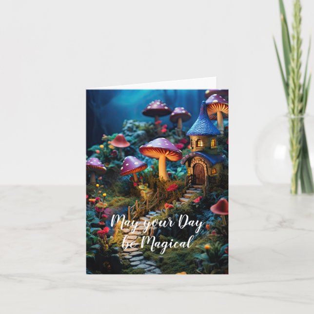Önskar din dag magisk - Älvträdgård Kort (Framsida)