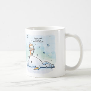 Önskar du att bygga en Snowmanatee - pingvin - Kaffemugg