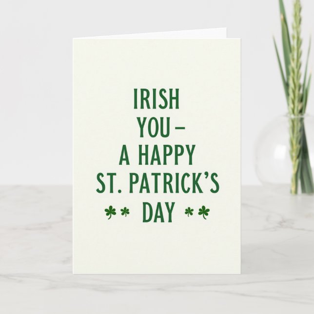 Önskar Du En Glad St. Patrick's Day Till Din Partn Kort (Framsida)