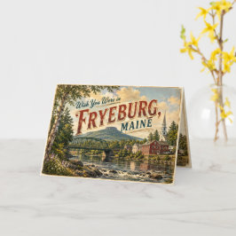 Önskar du var i Fryeburg Maine Julkort Kort