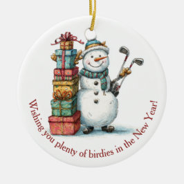 Önskar efter Birdies! - Leende Snögubbe Ornament