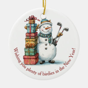 Önskar efter Birdies! - Leende Snögubbe Ornament