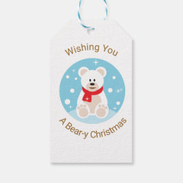 ÖNSKAR EN Bear-y-jul Presentetikett