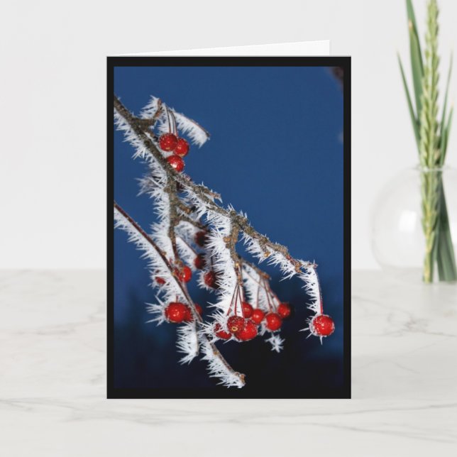 Önskar en berry God jul! Helgkort (Framsida)