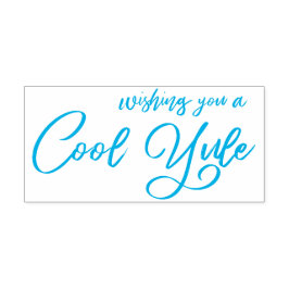 ÖNSKAR EN Coola Jul Modern Script Självfärgande Stämpel