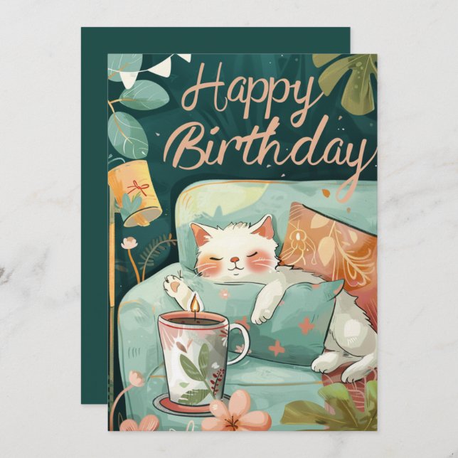 Önskar en dag fylld med PURRTH-dagen Kärlek (Fram/baksida)