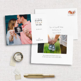 Önskar en Glad Nyårs Holiday Fotokort Julkort