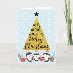 Önskar en God jul Familjefoto Helgkort