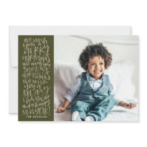 Önskar en God jul i Evergreen Photo Card