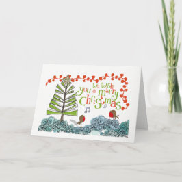 ÖNSKAR EN God jul! Julkort Helgkort