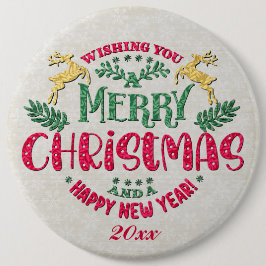 Önskar en God jul och en Gott nytt år Knapp