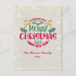 Önskar en God jul och en Gott nytt år Vykort