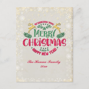 Önskar en God jul och en Gott nytt år Vykort