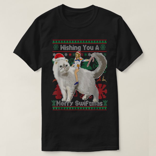 Önskar en god Swiftmas ful julsötad T Shirt (Design framsida)