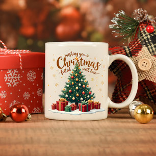 Önskar en jul full med Kärlek Kaffemugg