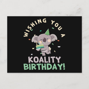 Önskar en Koality Birthday Koala Birthday Vykort