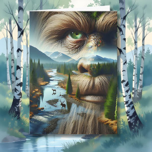 ÖNSKAR EN Legendary Birthday Bigfoot Kort