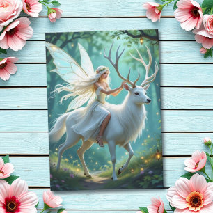 Önskar en magisk födelsedjur Fairytale Kort