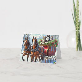 Önskar en Meowy-jul Helgkort