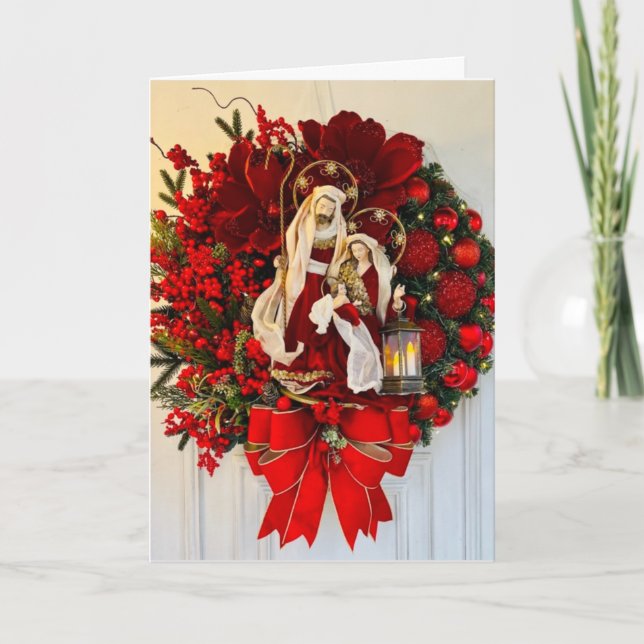 ÖNSKAR EN "MYCKET BLESSED KRISTMAS" KORT (Framsida)