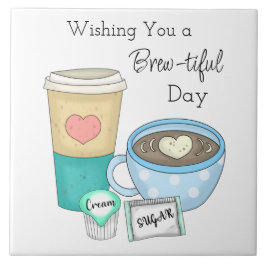 Önskar en söndaglig dag | Kaffe Pun Kakelplatta