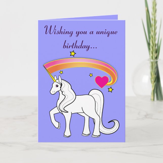 Önskar en unik födelsedag... kort (Framsida)