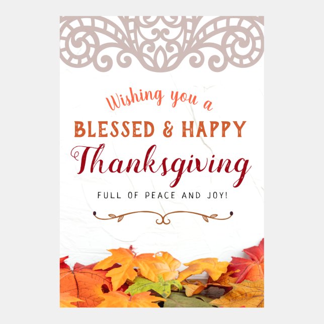 Önskar en välsignad dator och Happy thanksgiving (Framsida)