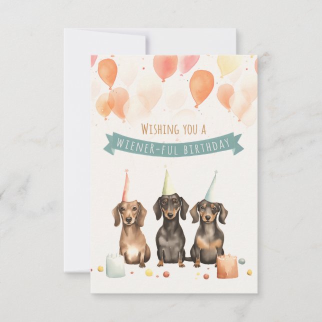 Önskar en veckofödelsedag - Dachshund Bday (Framsida)