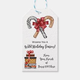 Önskar en Vild Helgdag, Cheetah, Zebra tryck Presentetikett