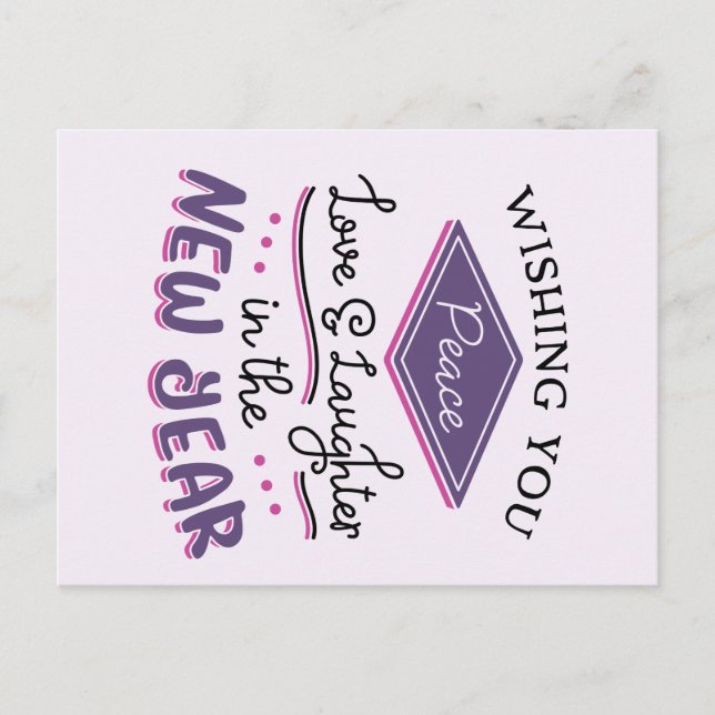 Önskar Er en Fredlig Nyår Helg Vykort (Framsida)