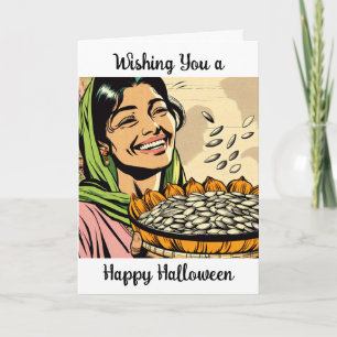 Önskar Er en Glad Halloween Nostalgisk Helgkort