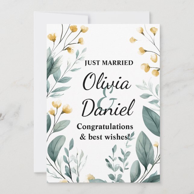 Önskar Er en Livstid av Kärlek & Lycka Inbjudningar (Framsida)