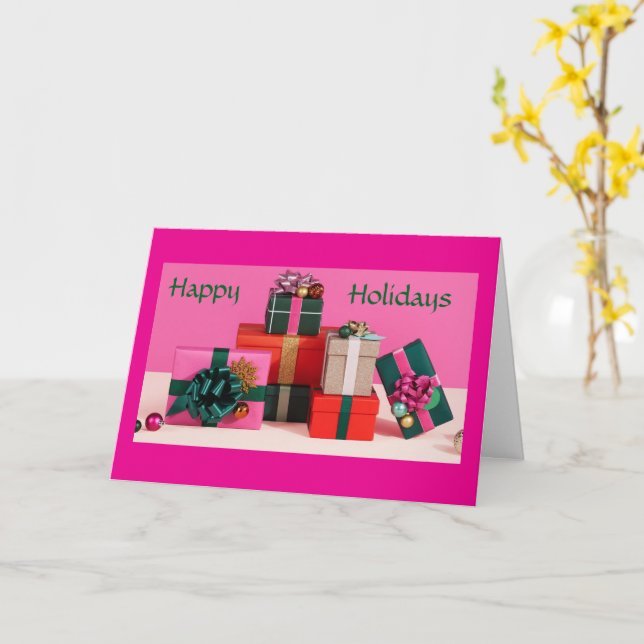 ÖNSKAR ER EN "MYCKET GOD JUL" KORT (Gul blomma)