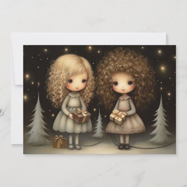 Önskar er en riktigt god jul julkort (Framsida)